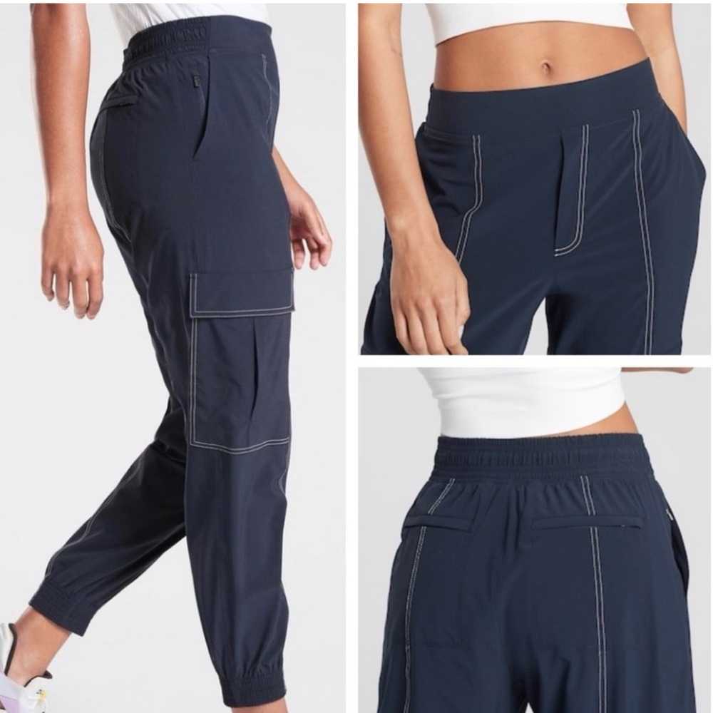Athleta Chelsea Utility Performance Athletic Joggers. Women’s 6. Navy.